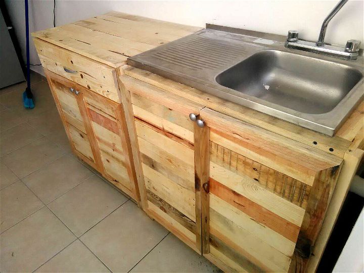 diy recycled kitchen sink cabinet