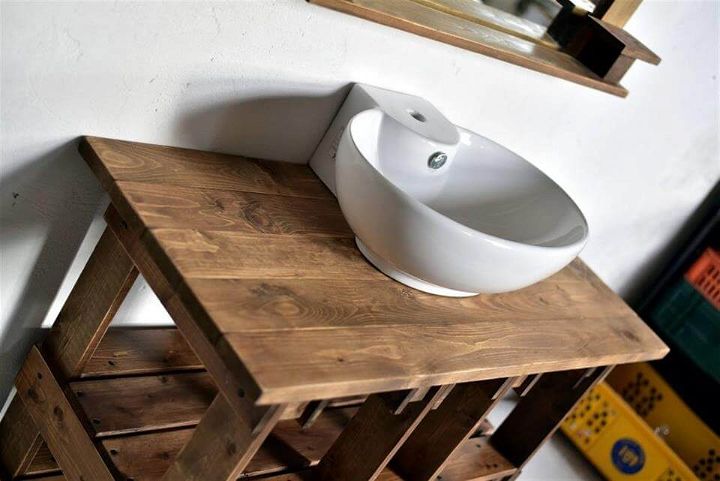 24 Inch Pallet Wood Bathroom Vanity
